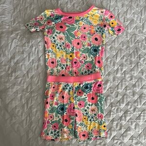 Little Sleepies Floral Kids Pajama Set - Pink, Yellow, Green